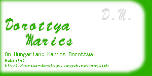 dorottya marics business card